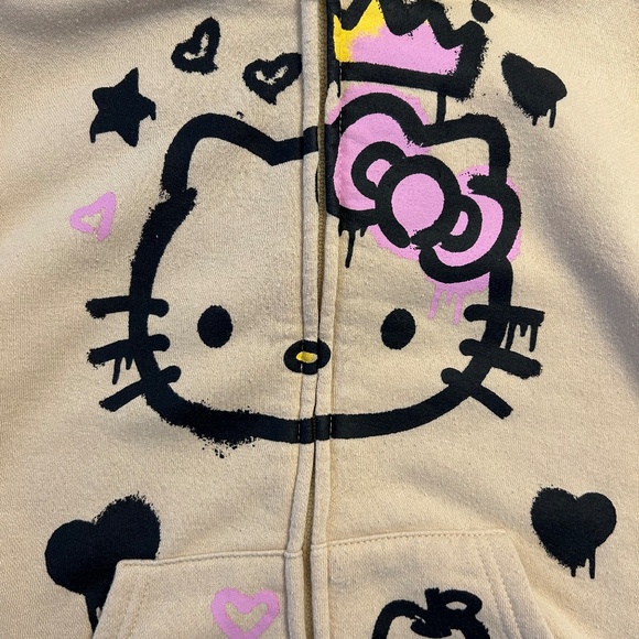 Hello Kitty and Friends x Forever 21 Zip Up Hoodie for Girls Size 11/12 Trendy! - Picture 6 of 7
